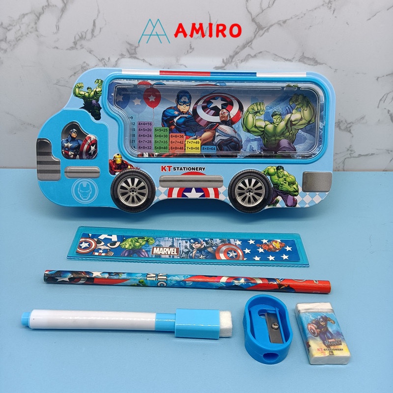 

Kotak Pensil Kaleng motif mobil / Pensil Case 2 Tingkat Karakter Lucu