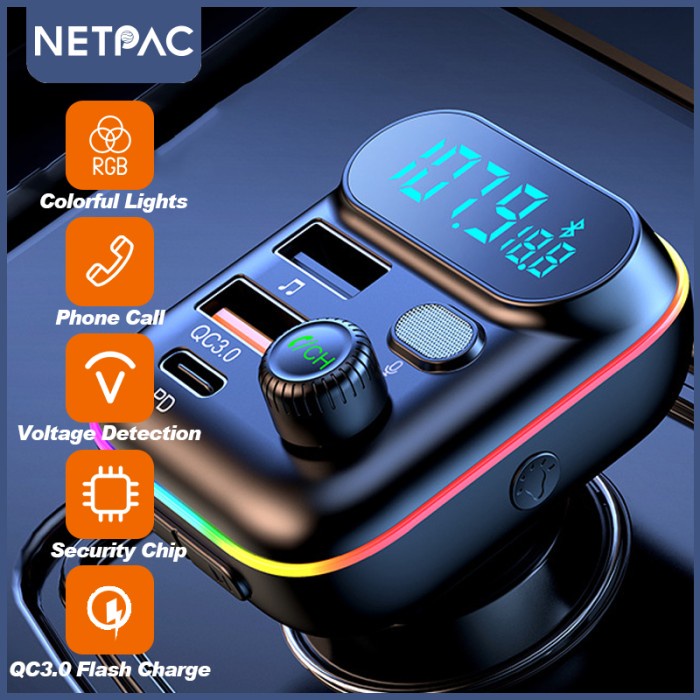 [sln] - NETPAC New Car Bluetooth MP3 Player Bluetooth Receiver Car Charger