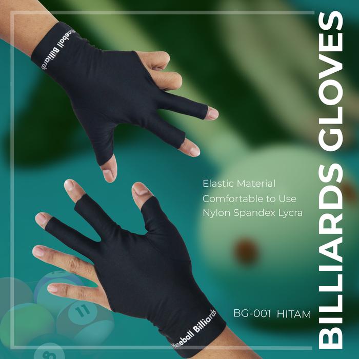 Terlaris Shera Billiard Gloves Billiard Short Hand Gloves Sarung Tangan BIlliard Unisex Sarung