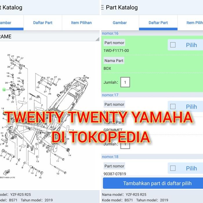 TERMURAH 1WD-F1171-00 BOX BAGASI YAMAHA R25 ORIGINAL YGP