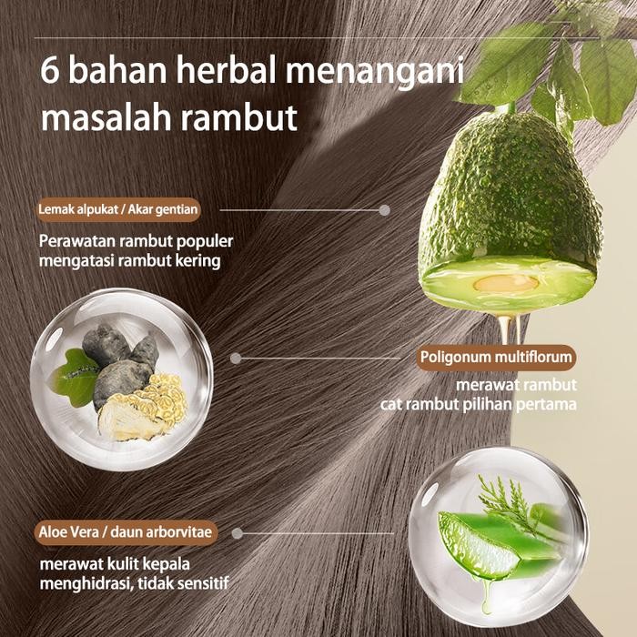 Sale Terbatas Black Blue Pewarna Rambut Penghitam Rambut Permanen Tanpa Bleaching Cat Rambut Hair