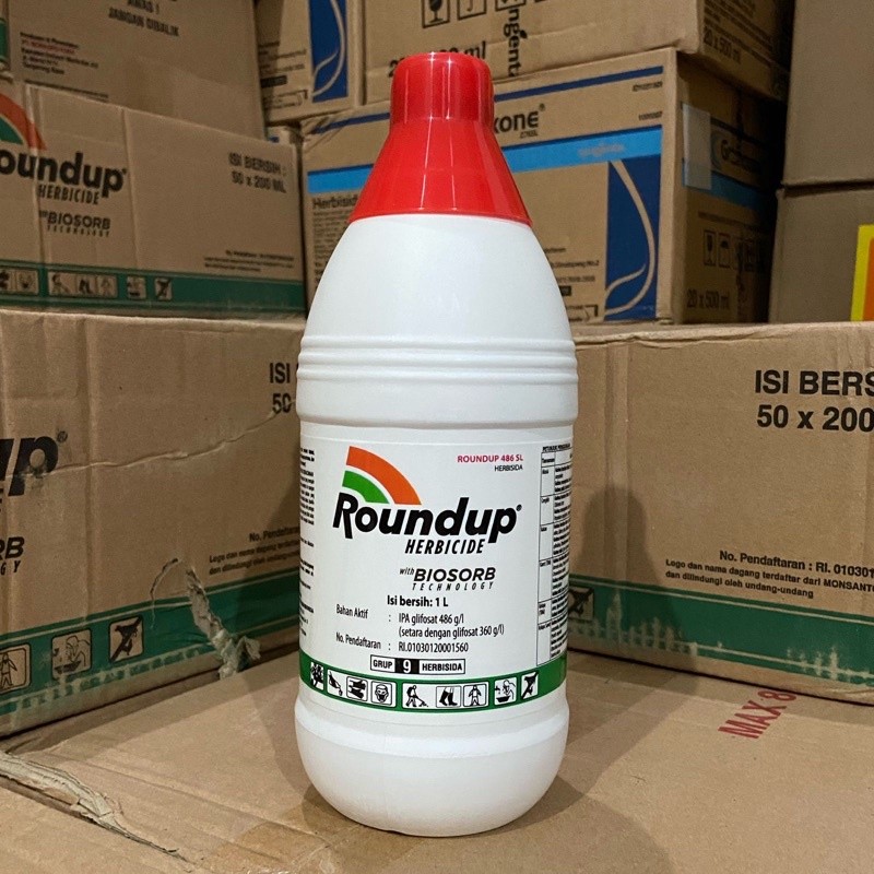 HERBISIDA ROUNDUP 1LITER OBAT RUMPUT GLIFOSAT ROUNDUP BESAR