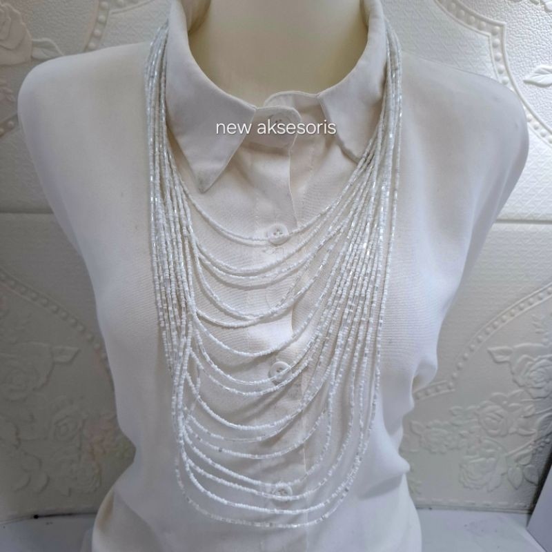 Kalung Ek Wanita Layer Aksess Fashion Hijab Panjang