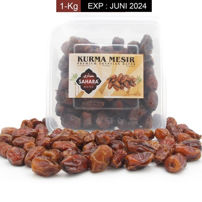 

BisaInstan- Kurma Mesir Sahara 1kg Jumbo - Premium Egyptian Khalas Korma