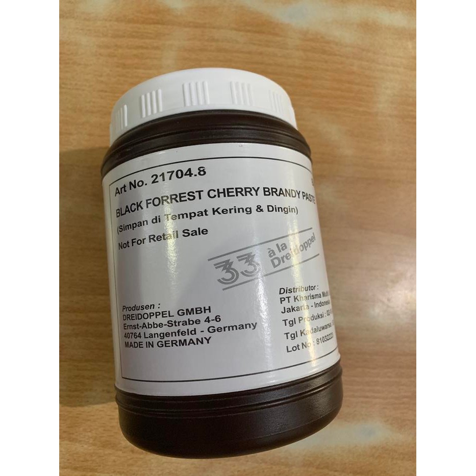 

BisaInstan- Kirschwasser paste 80 gr bottle / Blackforest cherry Brandy paste