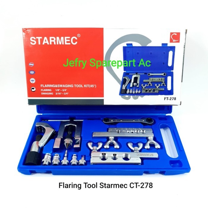 

FLARING TOOL AC SET SWAGING CT278 PLUS KUNCI RAET CUTTER SMEC