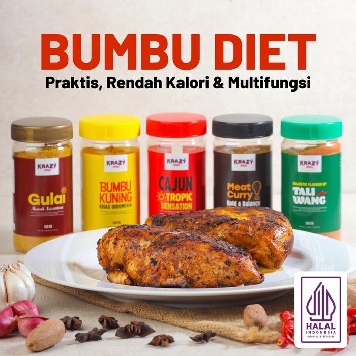 

BisaInstan- Krazy Bumbu Marinasi Dry Rub 100g Spice Masak Instan Daging Rendah Kalori Serba Guna Diet