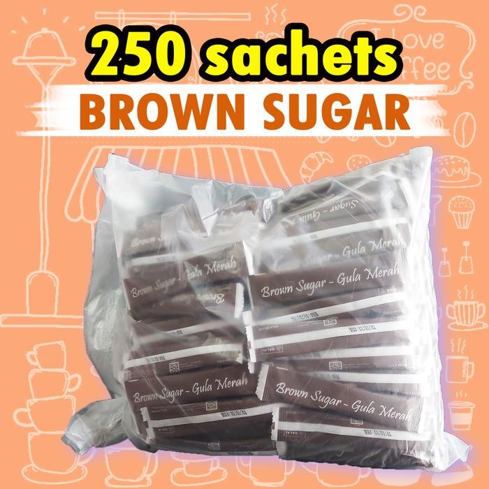 

BisaInstan- GULA BROWN SUGAR STICK 250 PCS SACHET GULA AREN GULA MERAH CAFE RESTO