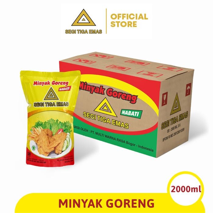 

BisaInstan- Minyak Goreng Segi Tiga Emas 2Liter (2L x 6pcs / Dus)