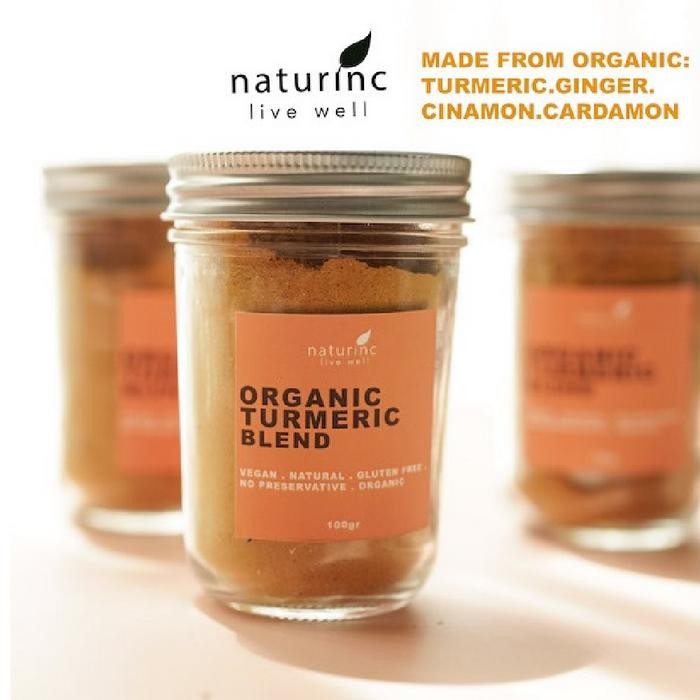 

BisaInstan- Naturinc, Organic Turmeric Blend Latte Golden Milk Kunyit Jahe