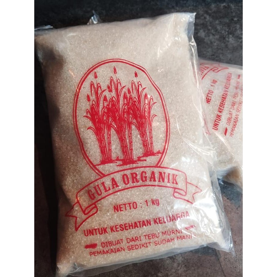 

BisaInstan- Raw Sugar Gula Pasir Tebu Organik 1 kg dari tebu murni