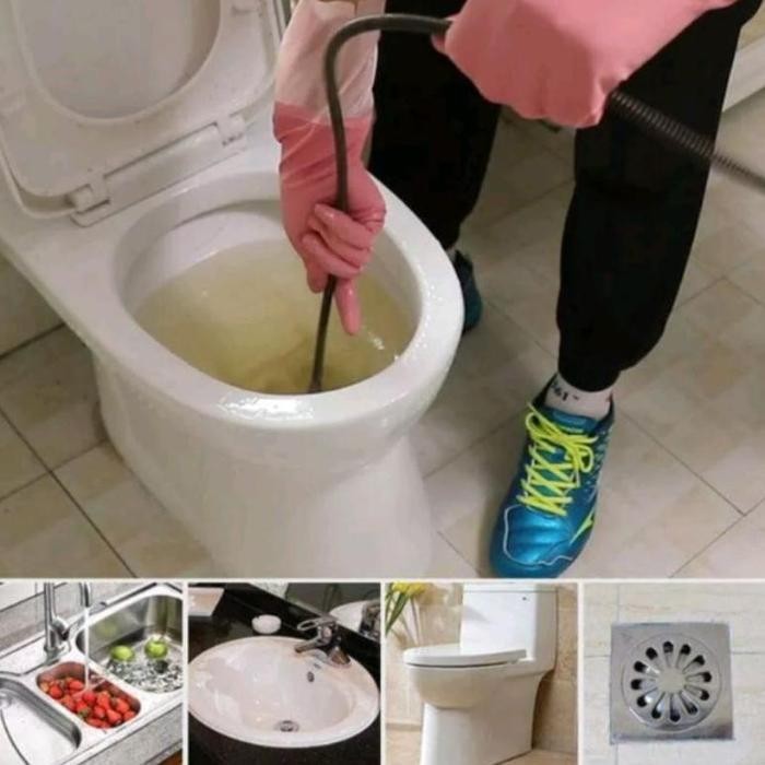 Terbaru Kawat Pembersih Saluran Pipa Mampet Dengan Adaptor Bor Panjang