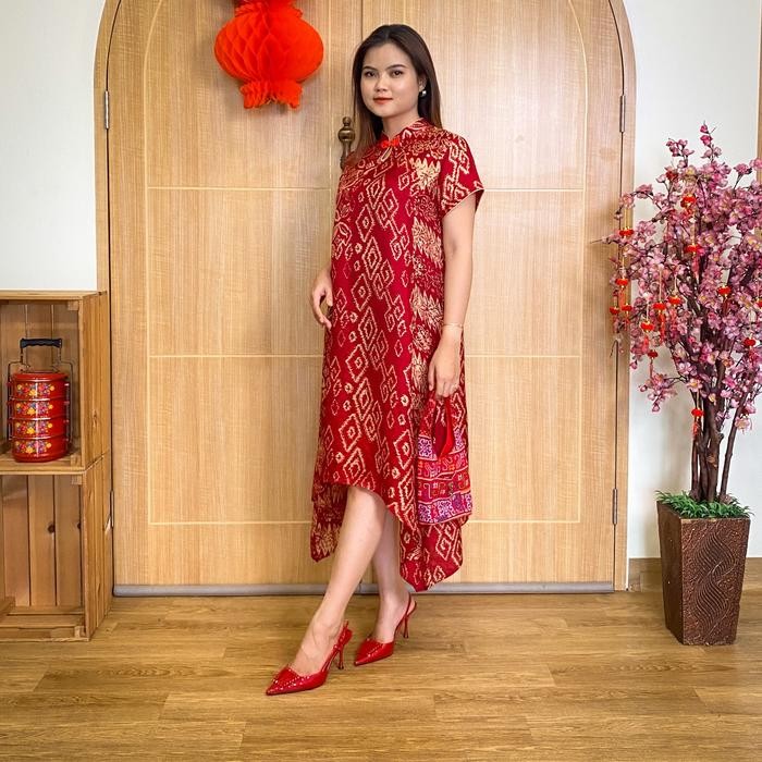 LAUSBOUTIQUE-DRESS QIPAO LIU-SERI PULAU-DRESS QIPAO BATIK