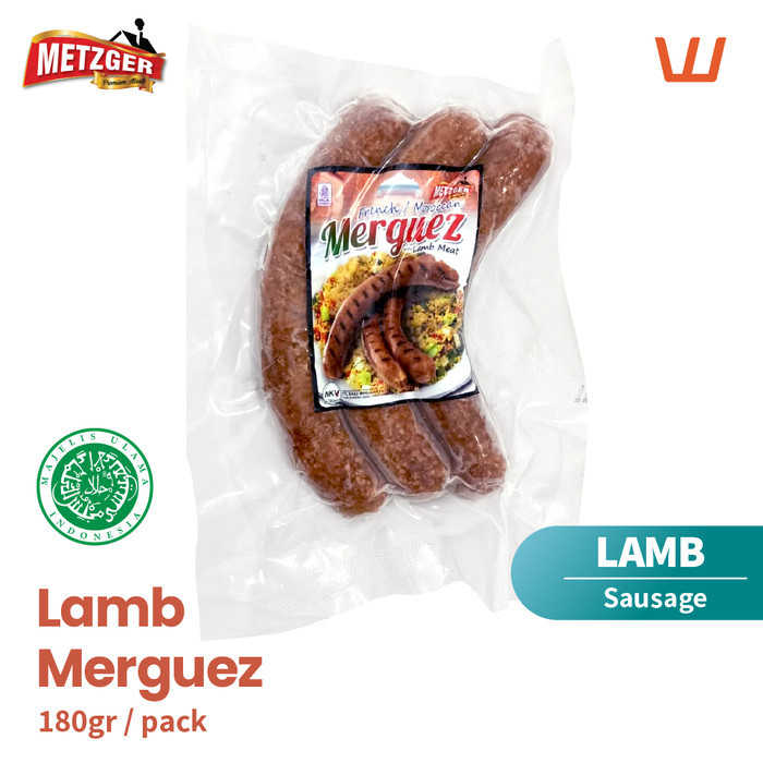 

Kirim,HariYgSama- Lamb Merguez Sausage Sosis Halal Kambing Metzger 180gr