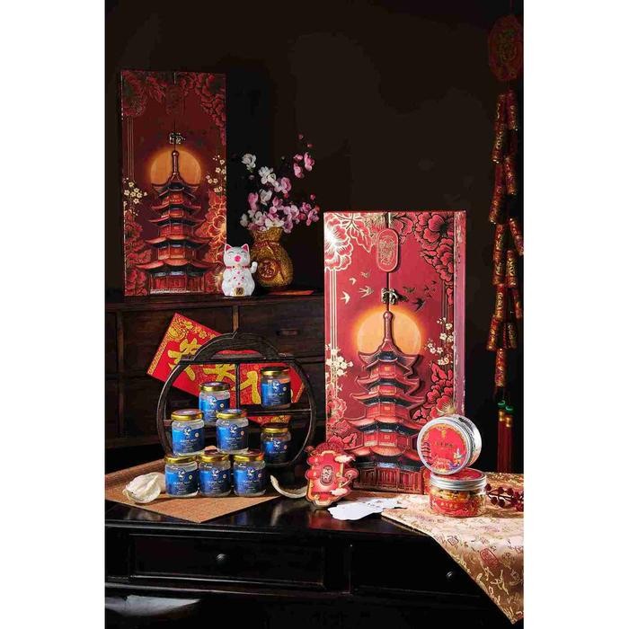 

Kirim,HariYgSama- Hampers Imlek - Nyonya Walet - zhng () Edition - isi 8 jar bird nest