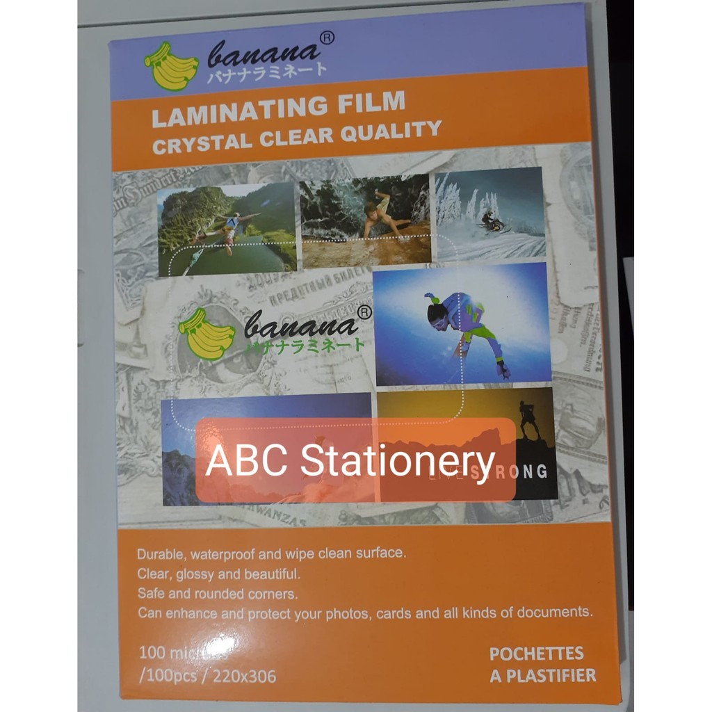 

Banana Plastik Laminating A4 100 Microns (100 lbr)