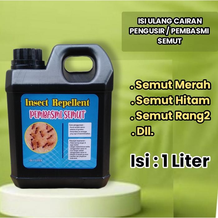 Cairan Obat Pengusir Semut / Pembas Semut Tanaman / Dinding / Rangrang / Hitam Isi 1 Liter