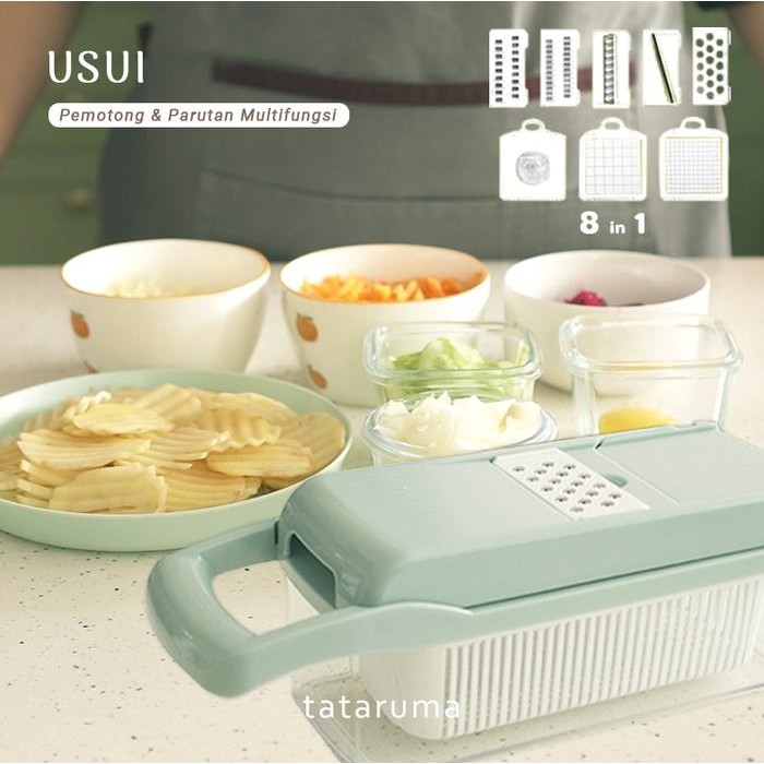 

USUI - Pemotong Sayur Multifungsi 8 in 1 Potong Parut Dadu *