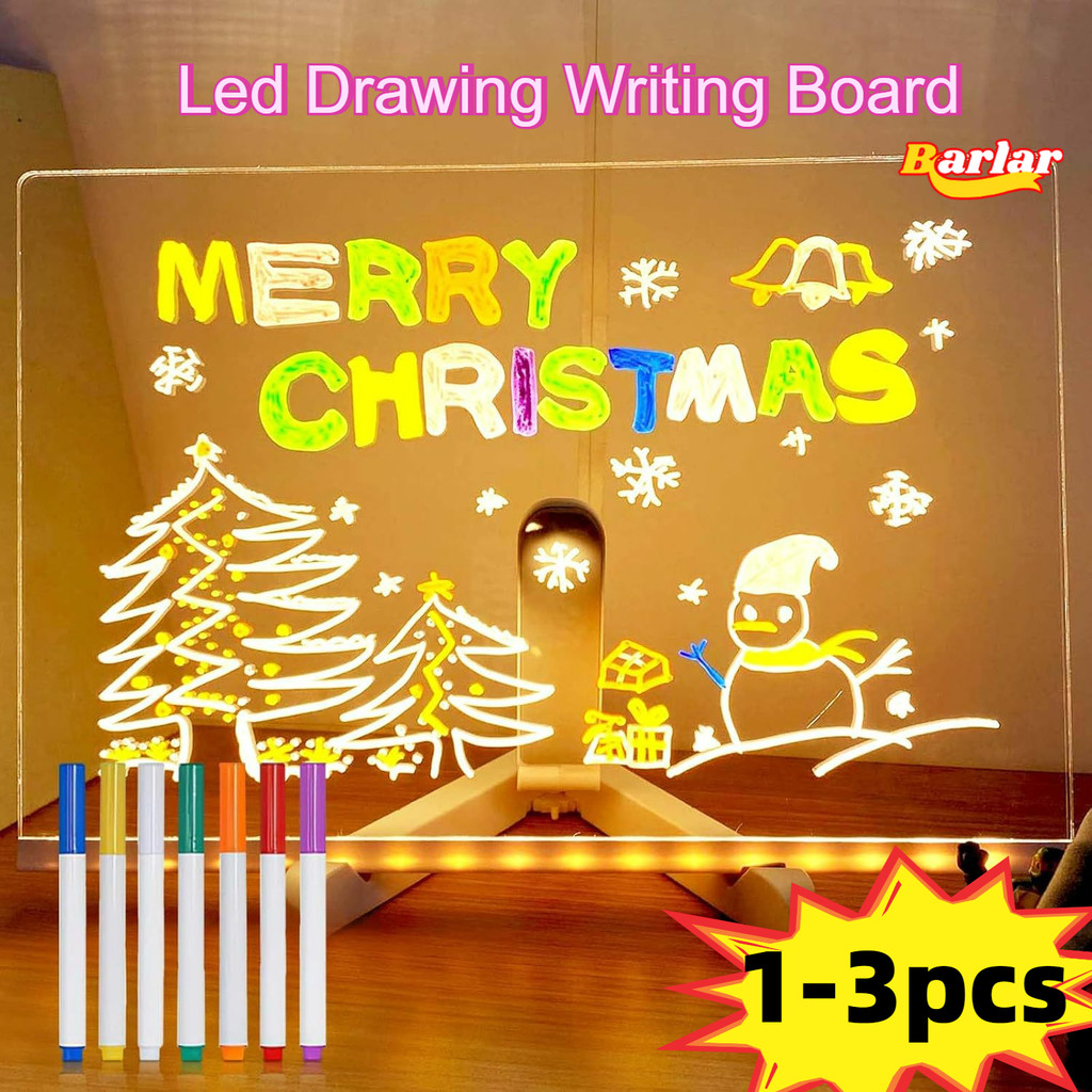 

Led Light Up Electronic Drawing Board Erasable Usb Children Drawing Board With Bracket Diy For