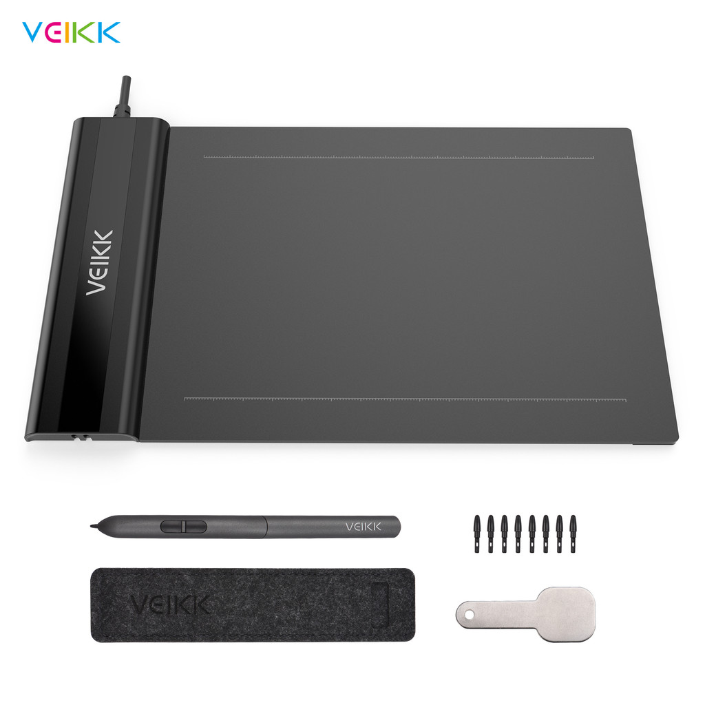 

Veikk S640 Graphics Drawing Tablet 8192 Levels Pressure Art Graphics Tablet With Battery-Free Stylus