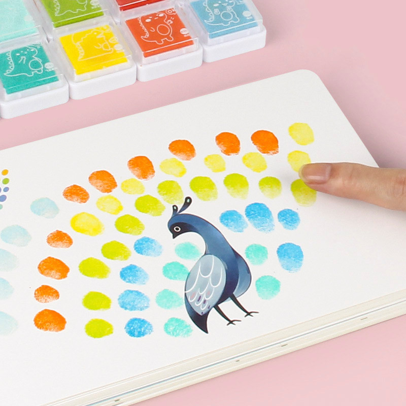 

Children'S Finger Print Ink Game Kindergarten Diy Graffiti Toys Kids Creative Drawing Early