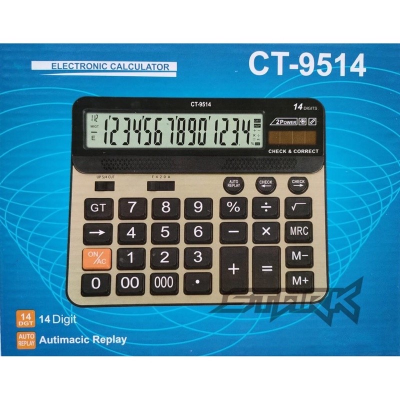 

Kalkulator Desktop Baru 14 Dit Ct 9514 dengan Layar LCD Besar dan Tombol tif Surya dan Baterai