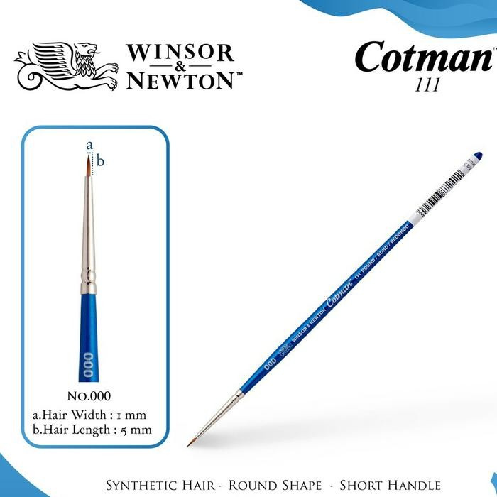 

ready stok winsor&newton cotman brush series 111 size 00,000,0000 original