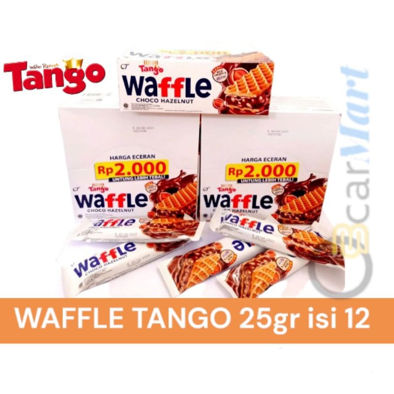 WAFFLE TANGO 1 Dus isi 12 + 1 Wafer Coklat Hazelnut Cream