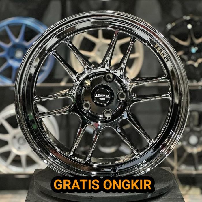 velg racing RPF1 BLACK CHROME R18 velg ring 18 venturer zenix reborn