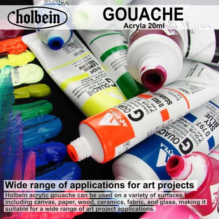 

ready stok holbein acryla gouache 20ml (basic colors) varian 3 original