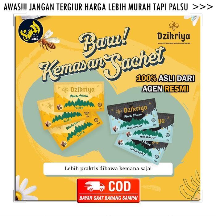 

Terlaris- Dzikriya Madu Hutan - Super Manis - Hitam Pahit - Sachet 10X25G -Gratisongkir