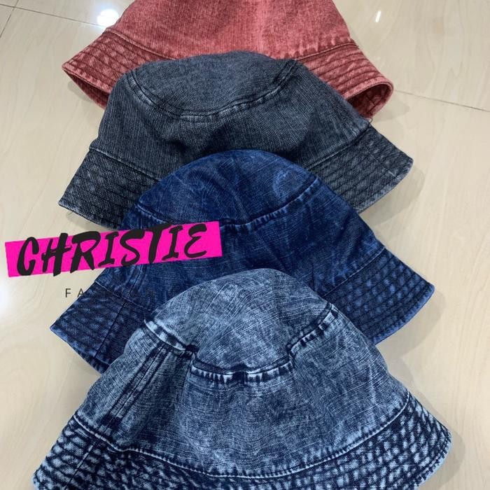 Topi Bucket Hat Denim Jeans Dewasa #Gratisongkir