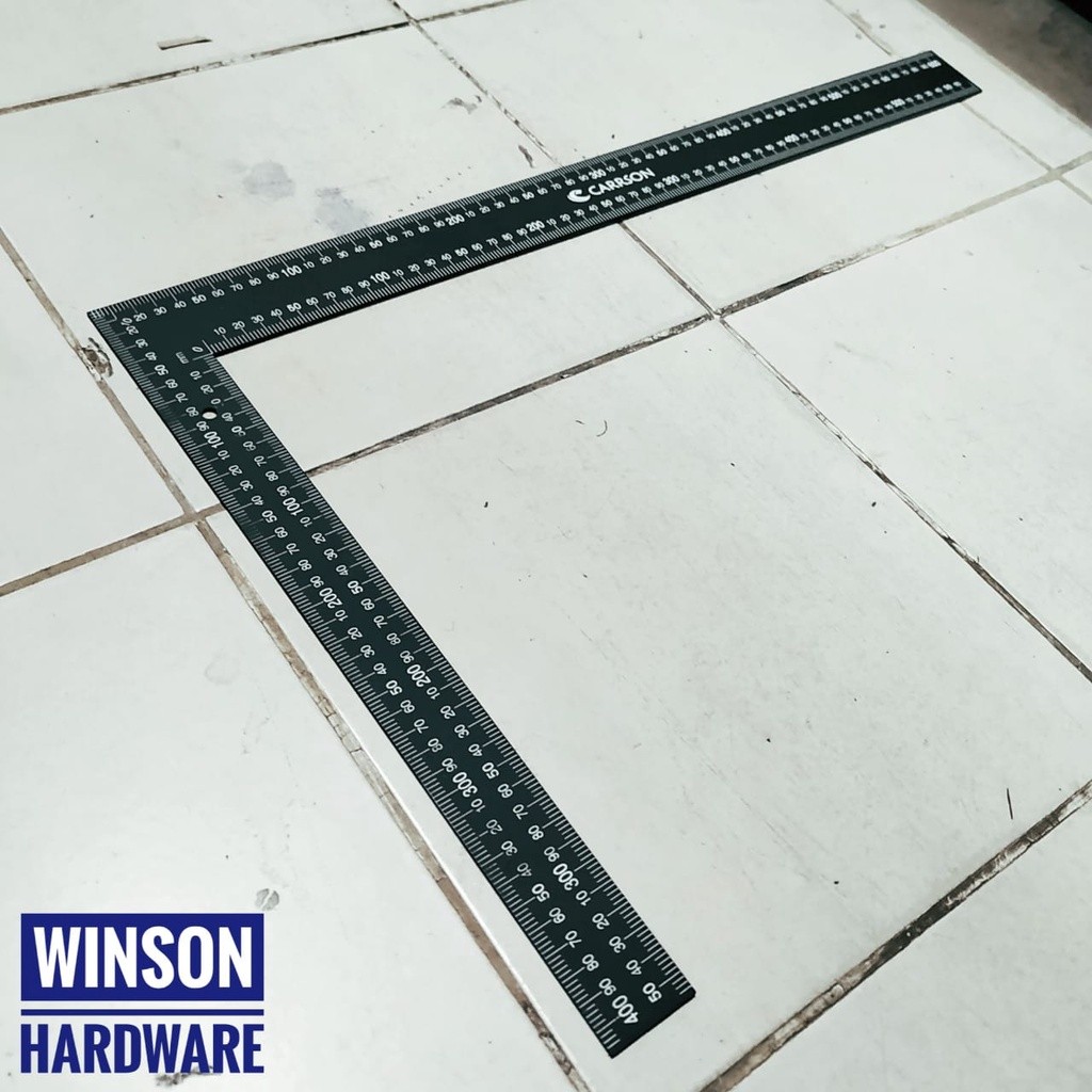 

CARRSON Siku Hitam 40 x 60 cm Penggaris Siku Meter 40x60
