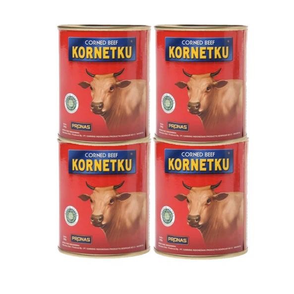 

NewZbgt- Paket 4 kaleng pronas kornetku 340g / Paket Murah 4 Kornet Pronas 340g