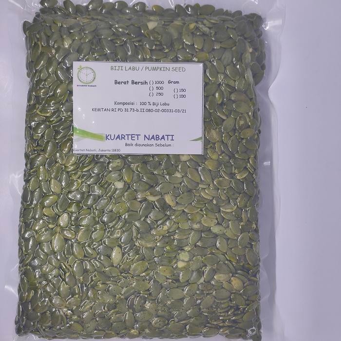 

NewZbgt- 1Kg Pumpkin Seeds VAKUM / Biji Labu Organik Mentah - Grade AAA