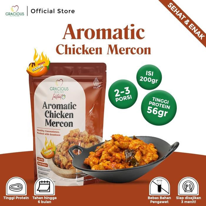 

NewZbgt- AROMATIC CHICKEN MERCON SOPAN [Makanan Instant Sehat Siap Saji , Tanpa Bahan Pengawet,