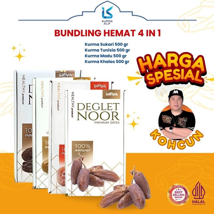 

NewZbgt- [EXCLUSIVE] Bundling Lengkap 4 in 1 Kurma Sukari 500 gr, Kurma Tunisia Tangkai 500 gr,