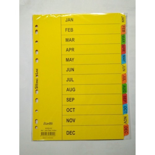 

Pembatas Dokumen/ Divider A4 Bantex 6059 (Jan-Dec)