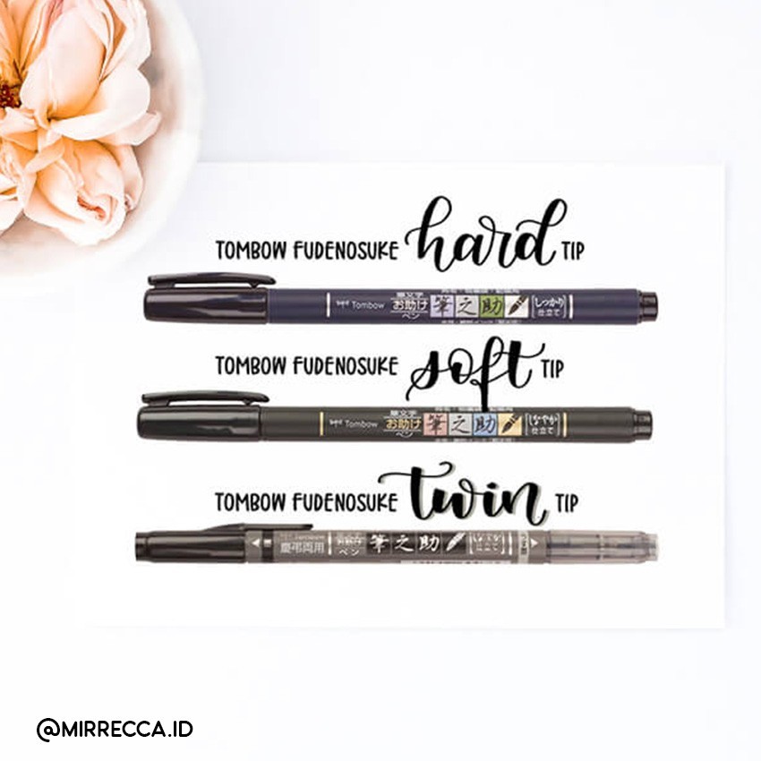 

TOMBOW FUDENOSUKE BRUSH PEN SOFT HARD TWIN TIP (kaligrafi calligraphy / writing lettering)