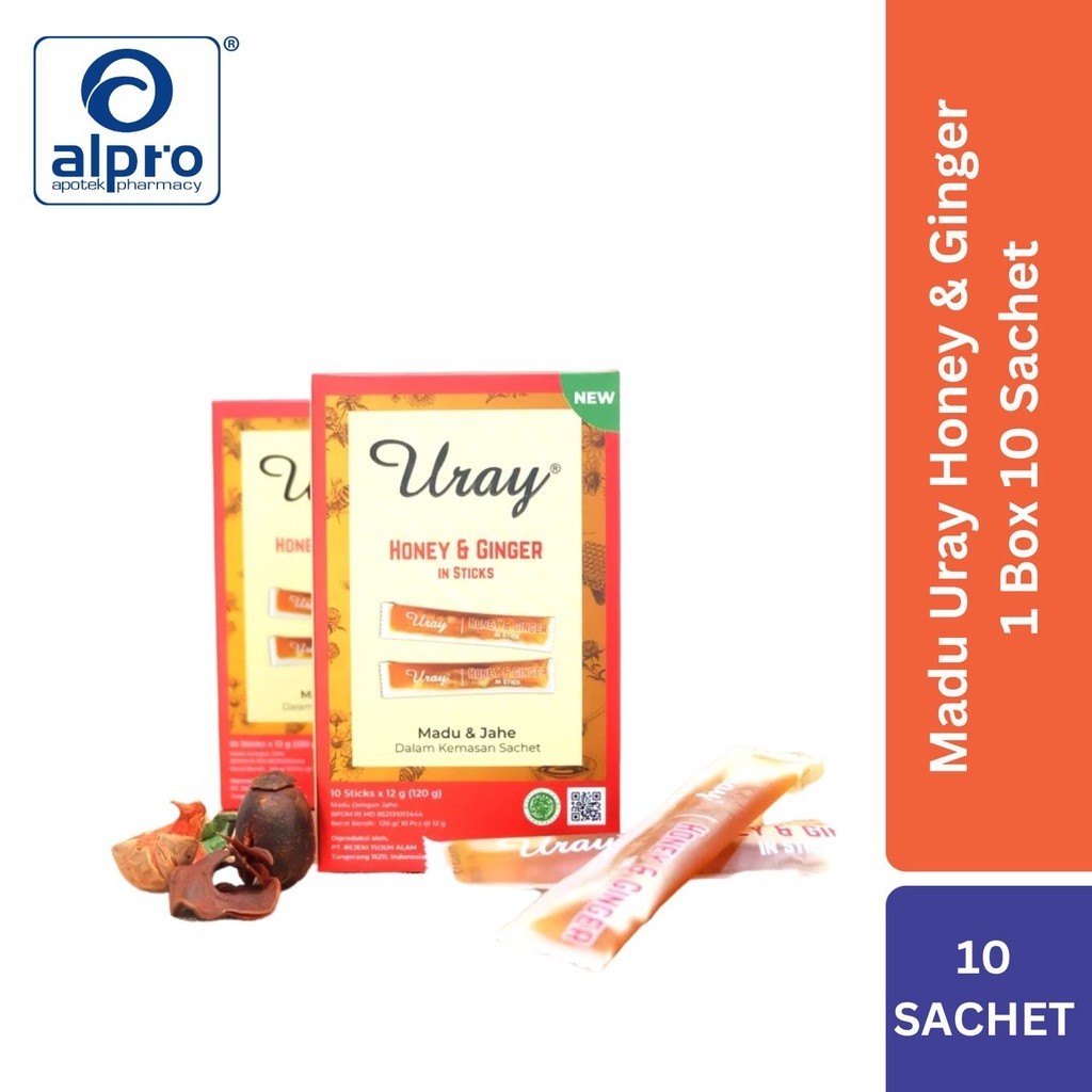 

Madu Uray Honey & Ginger 1 Box 10 Sachet