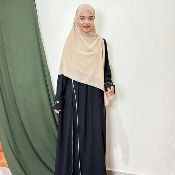 Busanae- Zahwa Official - Sabrina abaya daily LD 140Cm & PB 140Cm Allsize Bahan Linen Lineca
