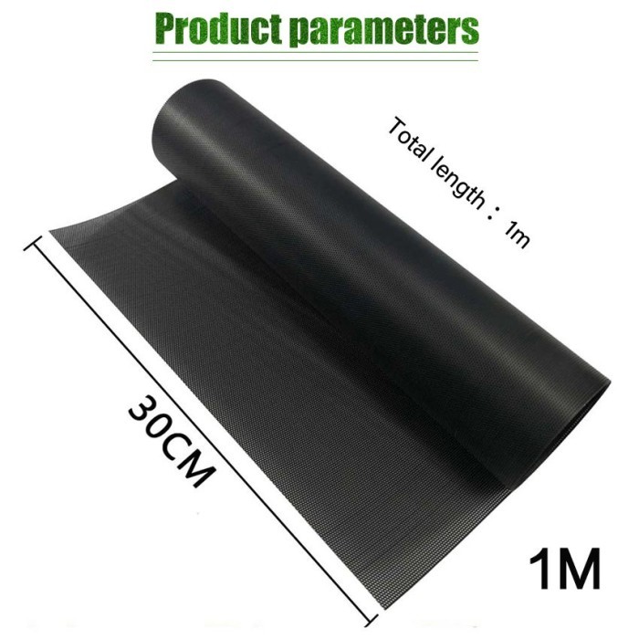 30x100cm Filter Dust Mesh PVC DIY Sarung Kipas PC PVC Jaring Komputer, Penutup Filter Debu Hitam