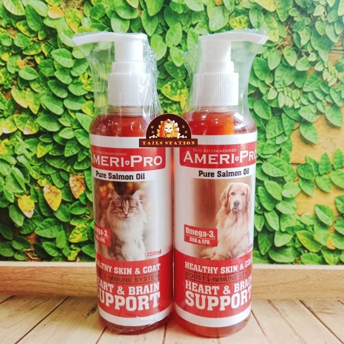 Vitamin Bulu Anjing & Kucing Ameri Pro Salmon Oil Dog & Cat 250ml