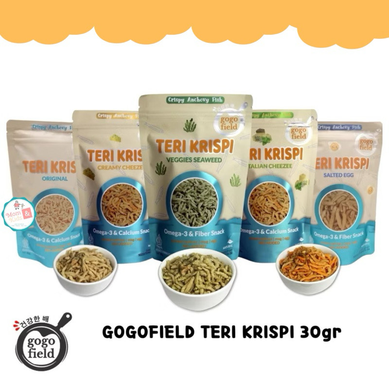 

GOGOFIELD Teri Krispi Teri Kremes Non MSG 30gr Crispy Anchovy Snack Cemilan MPASI Bayi Anak