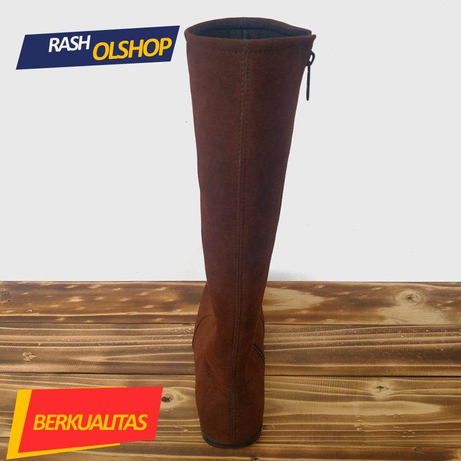 Terbaru Sepatu Boots Wanita Model Tinggi Boots Wanita Fashion Korea