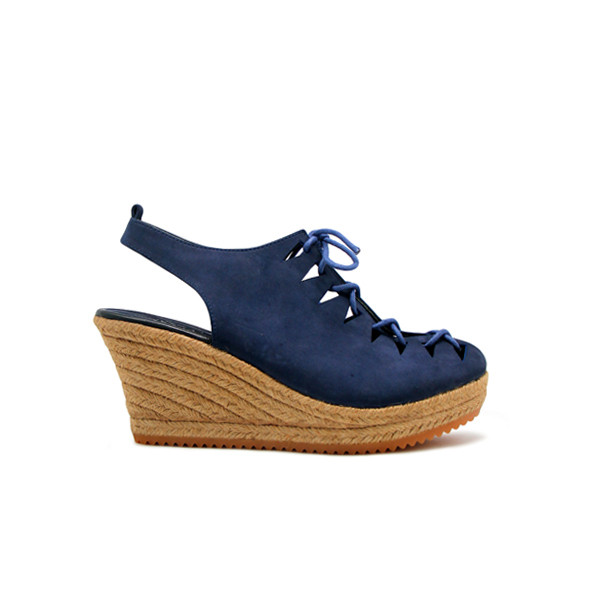Diskont Natana Shoes (Wedges) Rosana Espadrilles - Navy Blue Nb 7Cm