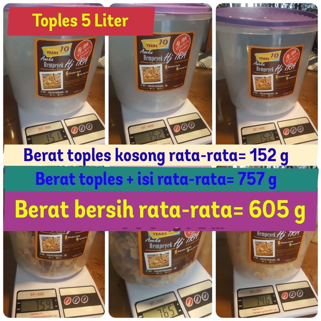 

Sajiandapur Peyek / Rempeyek Hj. Ira - Kacang Tanah - Toples 5 Liter - Aman Sehat Lezatnya Kemriyukk