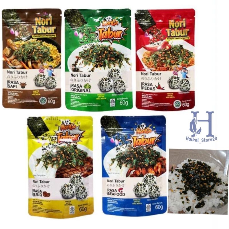 

Sajiandapur Nori Tabur Rumput Laut Panggang - All Varian Rasa Original/Pedas/Sapi 60Gr