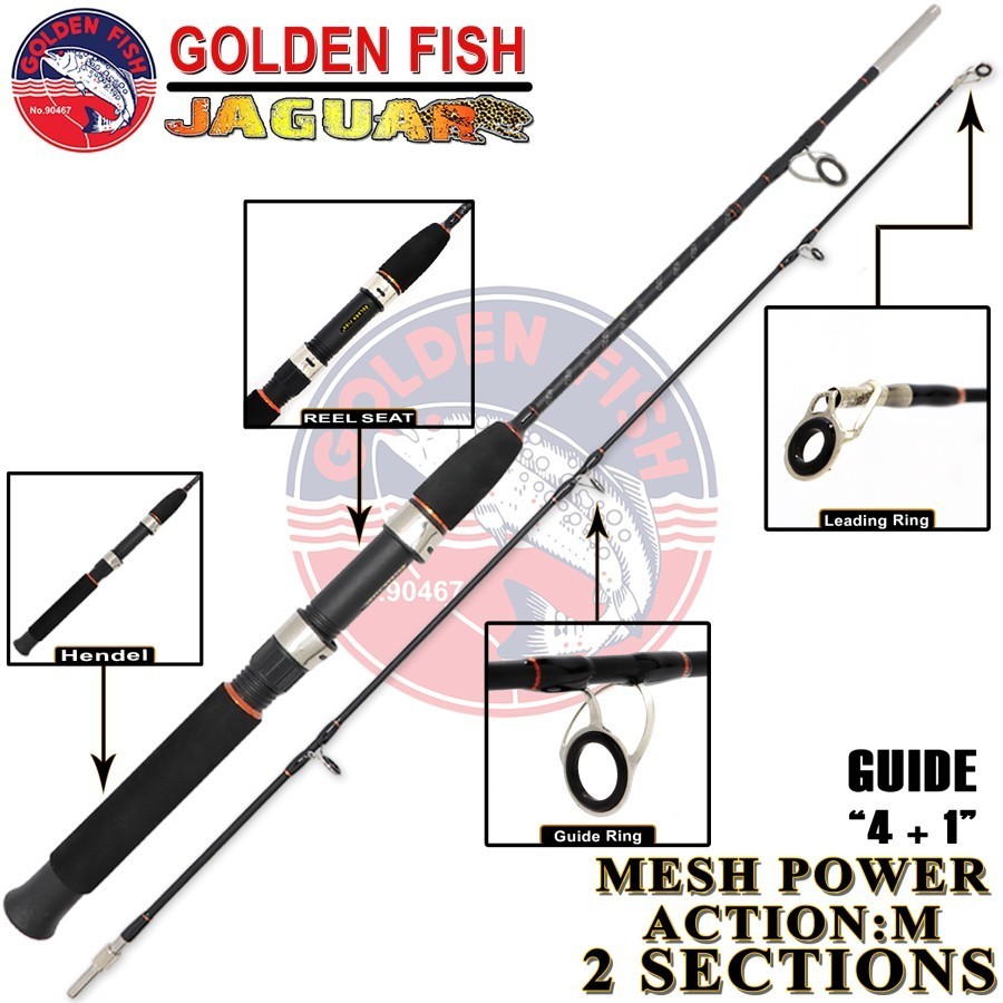 Joran Pancing Golden Fish Jaguar Fiber Isi/Solid 135,150,165,180,210cm WE
