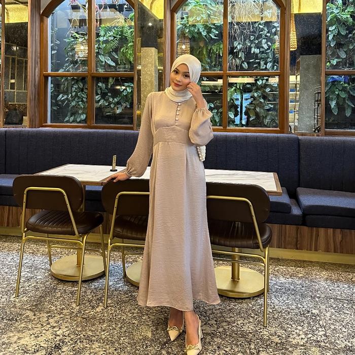 Mosya- FLOWEAR Daisy Dress Korean Style Hijab Gamis Remaja Muslim